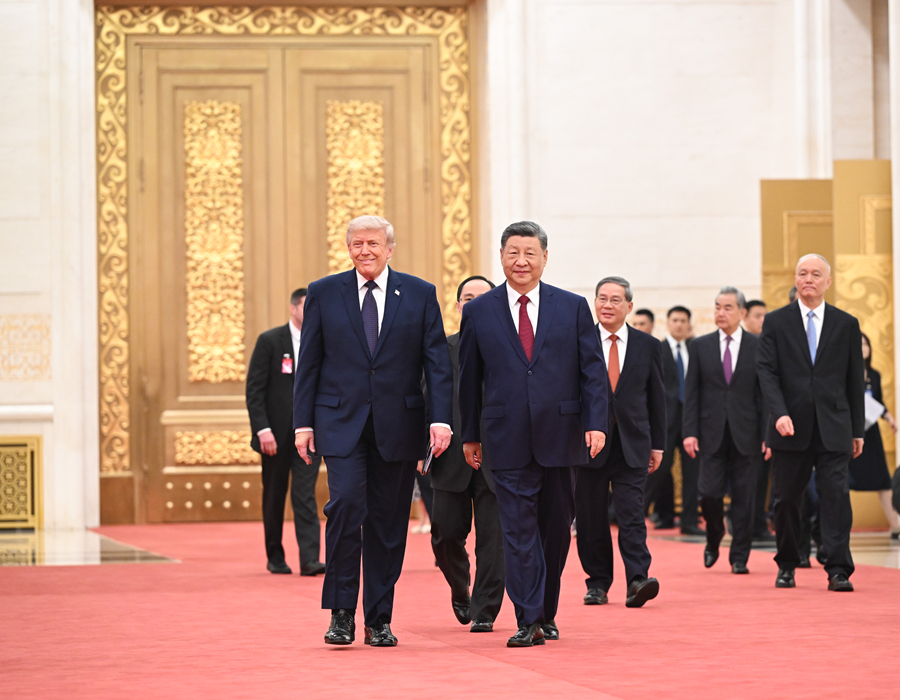 习近平为美国总统特朗普举行欢迎宴会