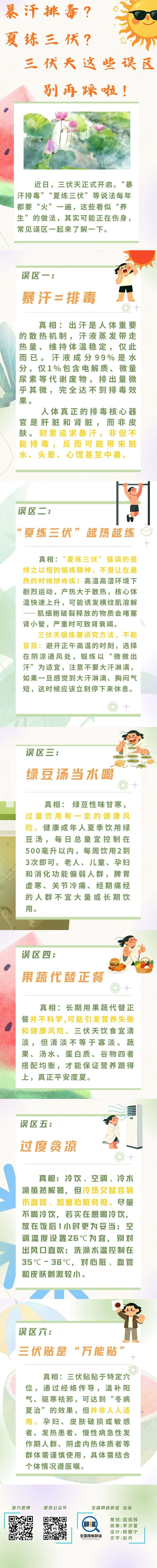 暴汗排毒？夏练三伏？三伏天这些误区别再踩啦
