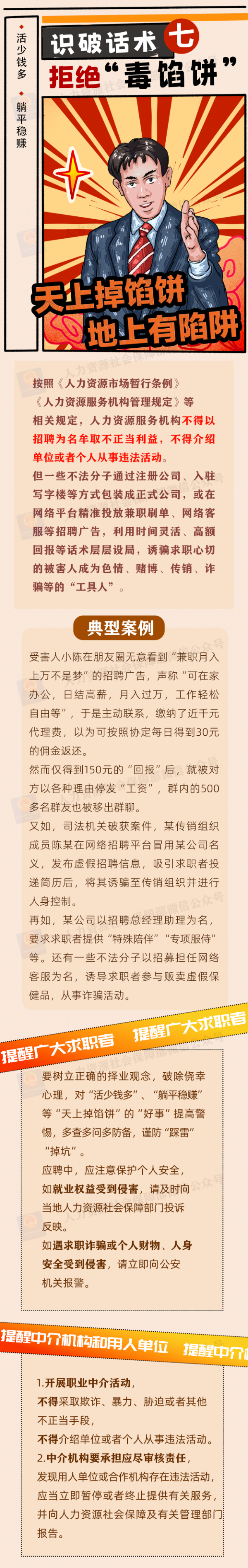 人力资源社会保障部 中央网信办 教育部联合发布招聘欺诈典型案例
